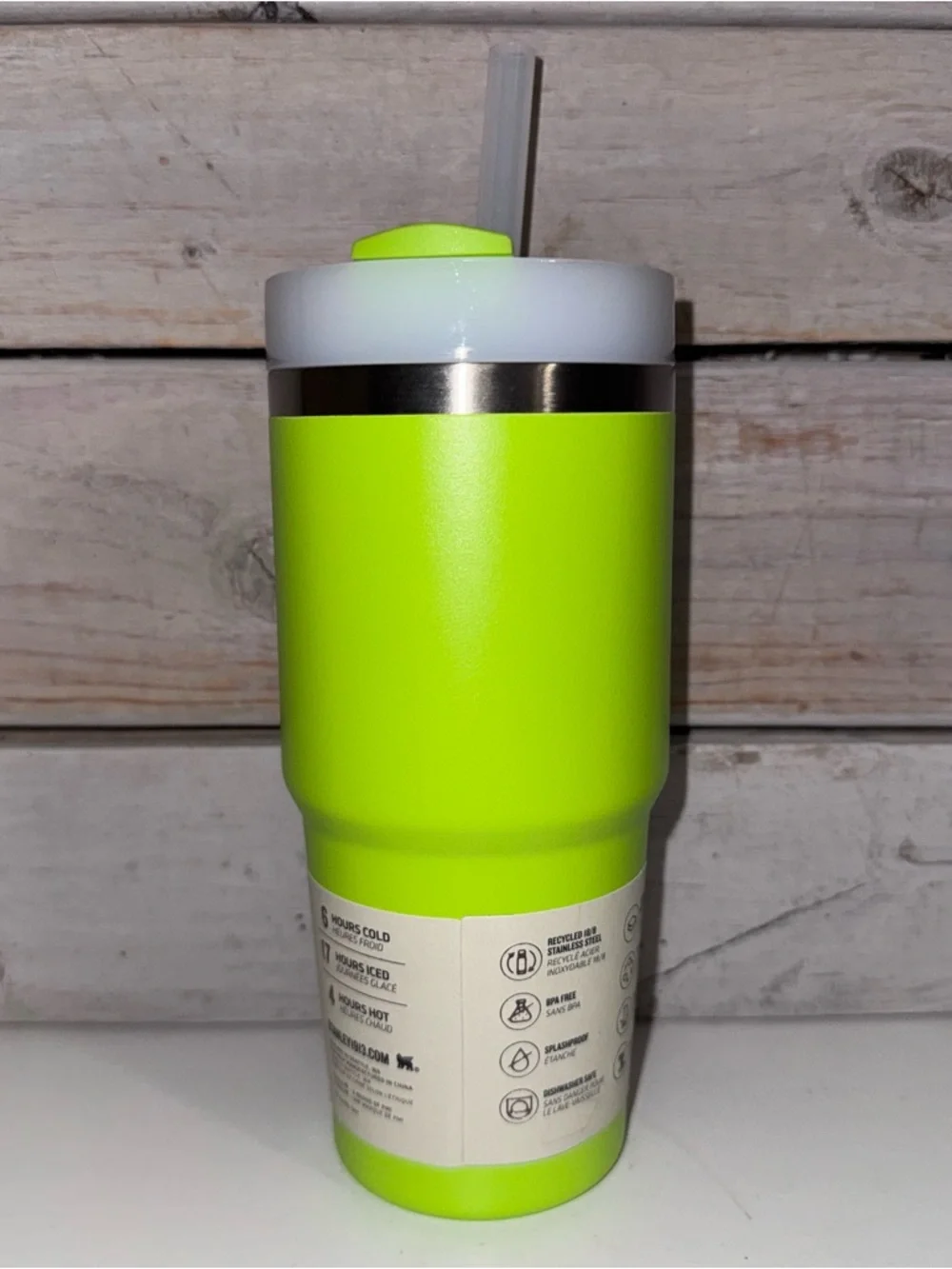 Stanley 14oz Quencher Tumbler BRIGHT LIME Summer 2024 Heat Wave Collection NWT - Picture 2 of 6